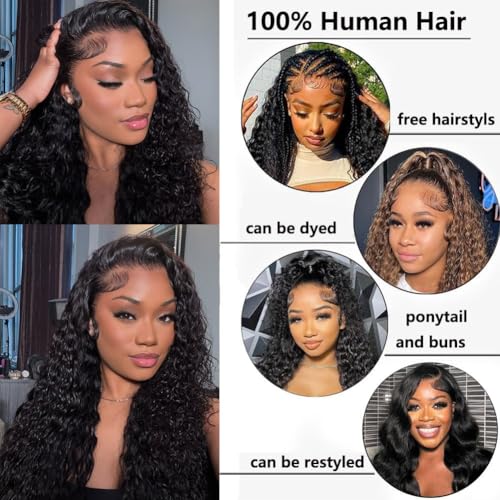Caijuxing lace front wig with 13x6 HD lace front for versatile parts.