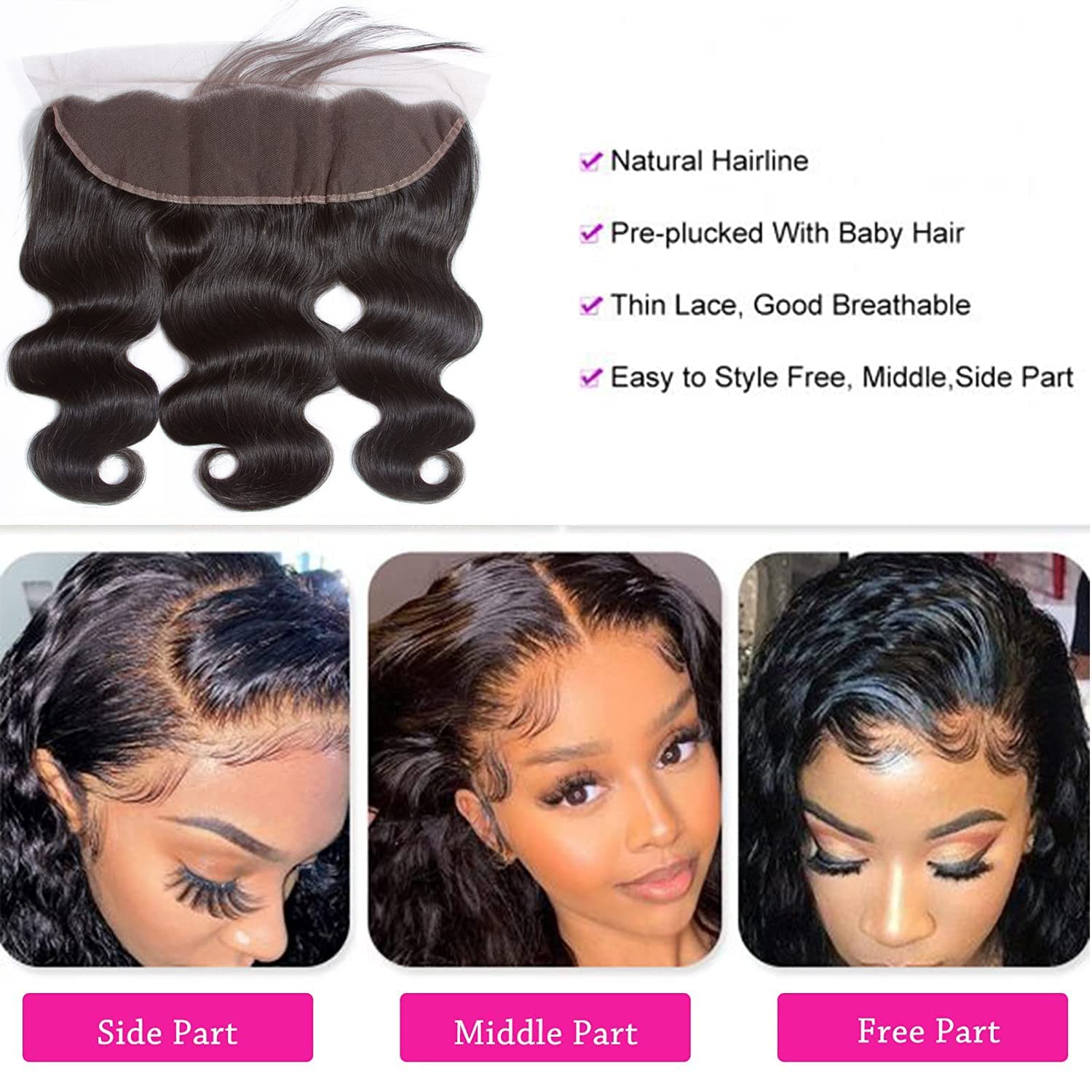 Caijuxing Remy human hair 150% density for fuller volume and longevity.