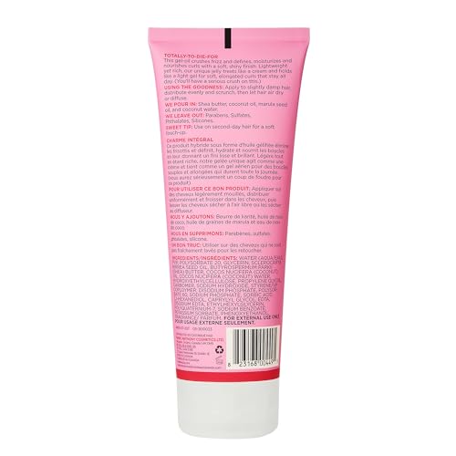 Cake Beauty Curl Jelly on damp curls for easy application and defined waves