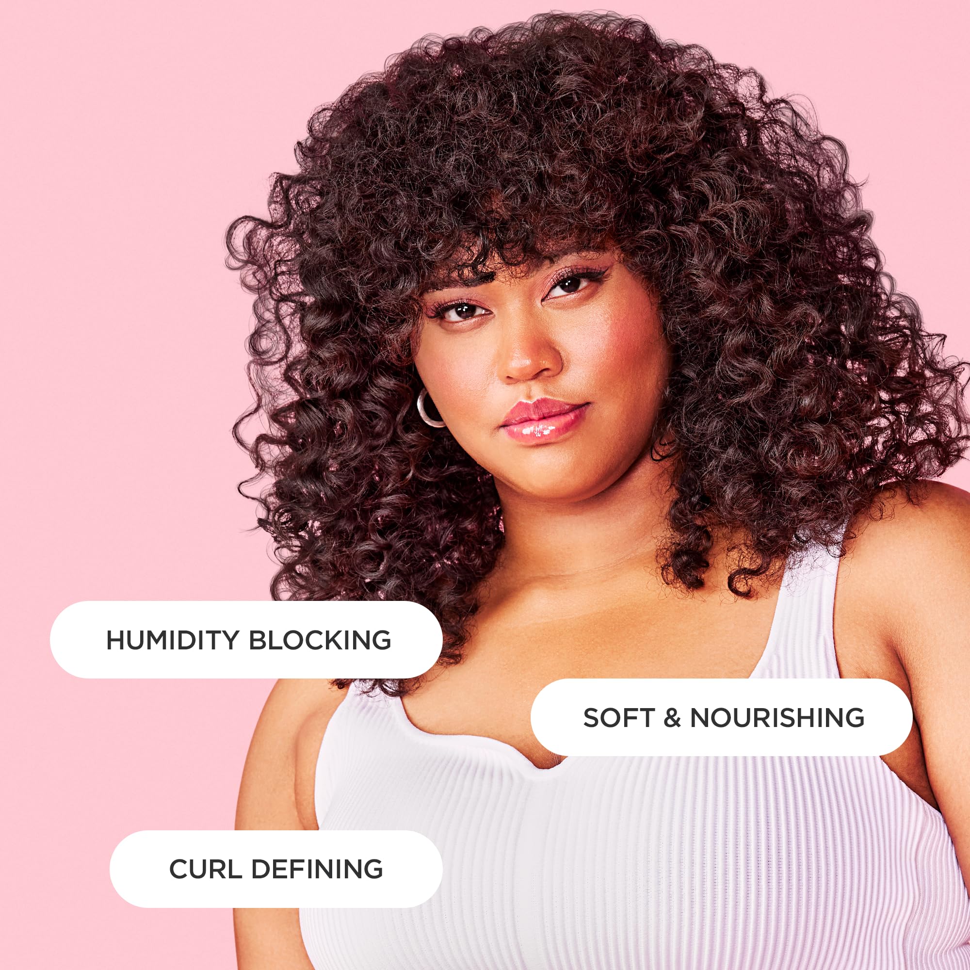 Cake Beauty Curl Jelly ingredients panel featuring shea butter, coconut oil, marula