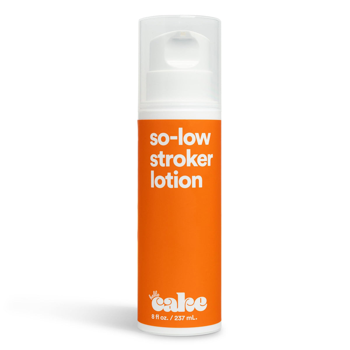 Cake So-Low Lotion bottle-front view emphasizes smooth glide to prevent chafing during wear