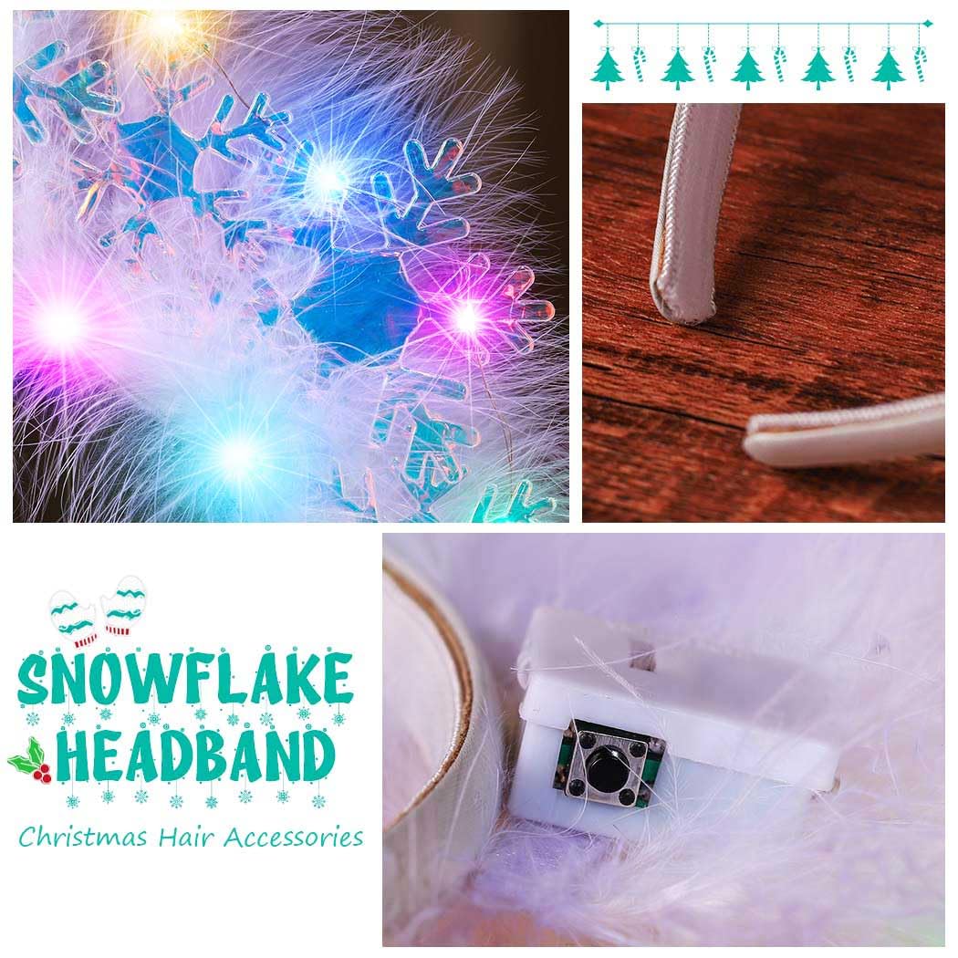 CAKURE 3-mode LED headband switches between steady, fast, slow for varied moods