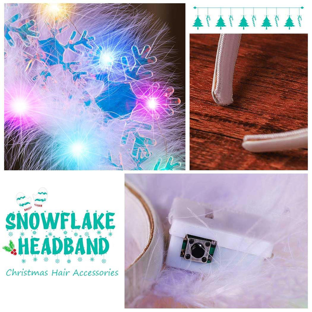 CAKURE 3-mode LED headband switches between steady, fast, slow for varied moods