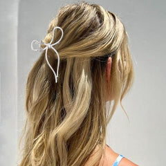 CAKURE Bow Hair Claw Clip gold detail shows sleek bowknot design for chic looks.