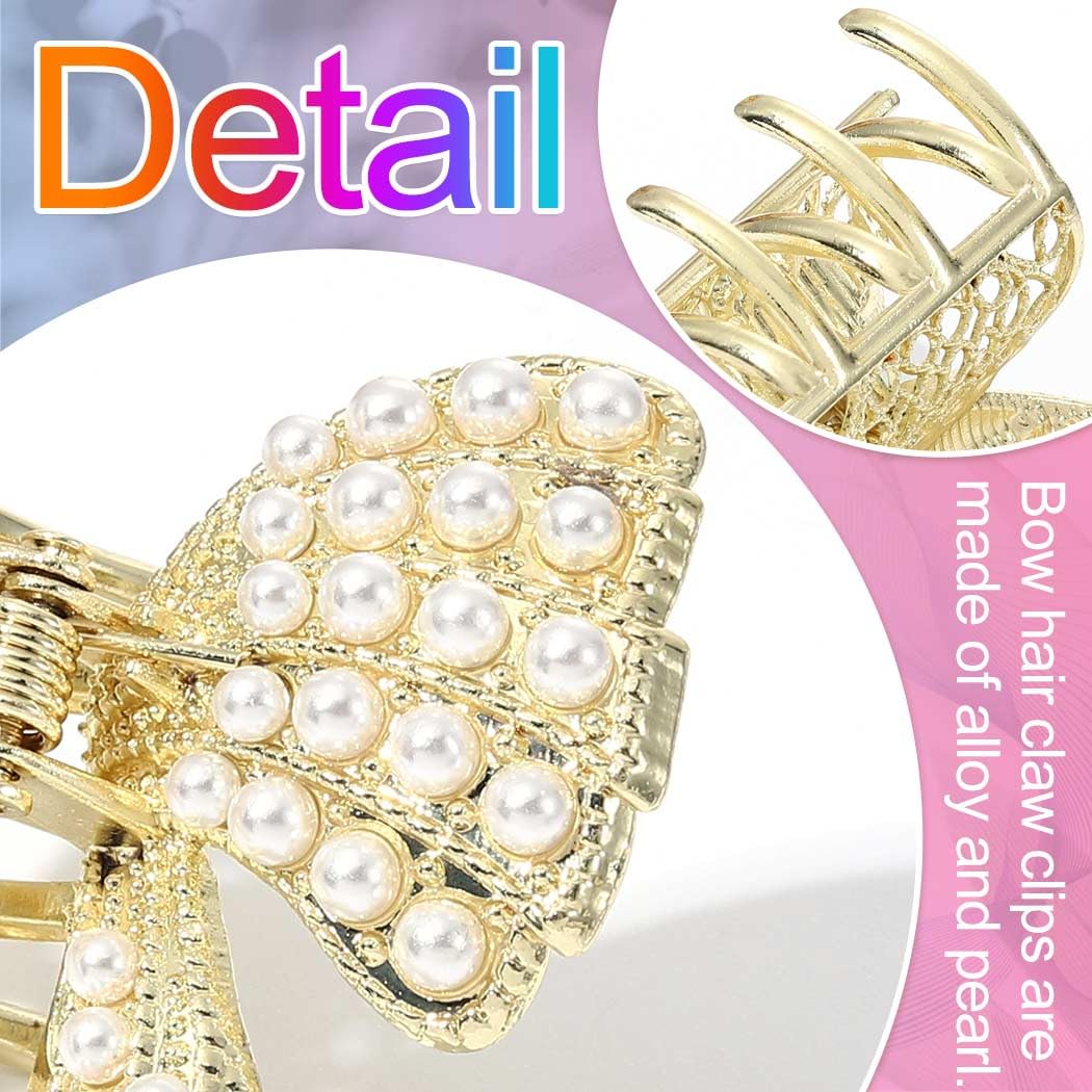 CAKURE gold small claw clip close-up highlights grip for thick or thin hair.