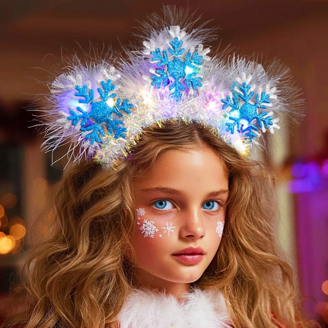 CAKURE headband worn at Christmas party demonstrates a bold festive look.