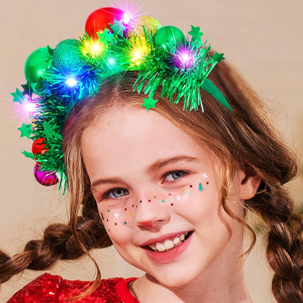 CAKURE LED headband shows three flashing modes for versatile effects.