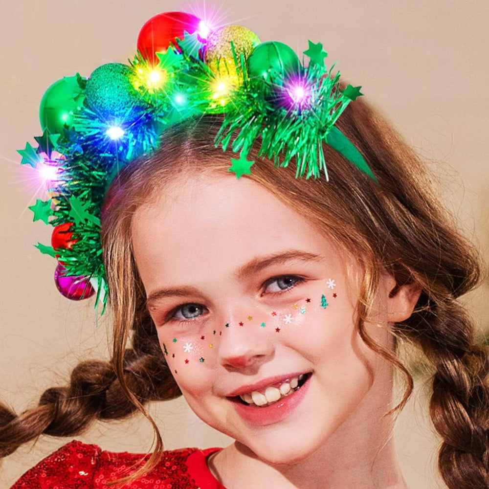 CAKURE LED headband shows three flashing modes for versatile effects.