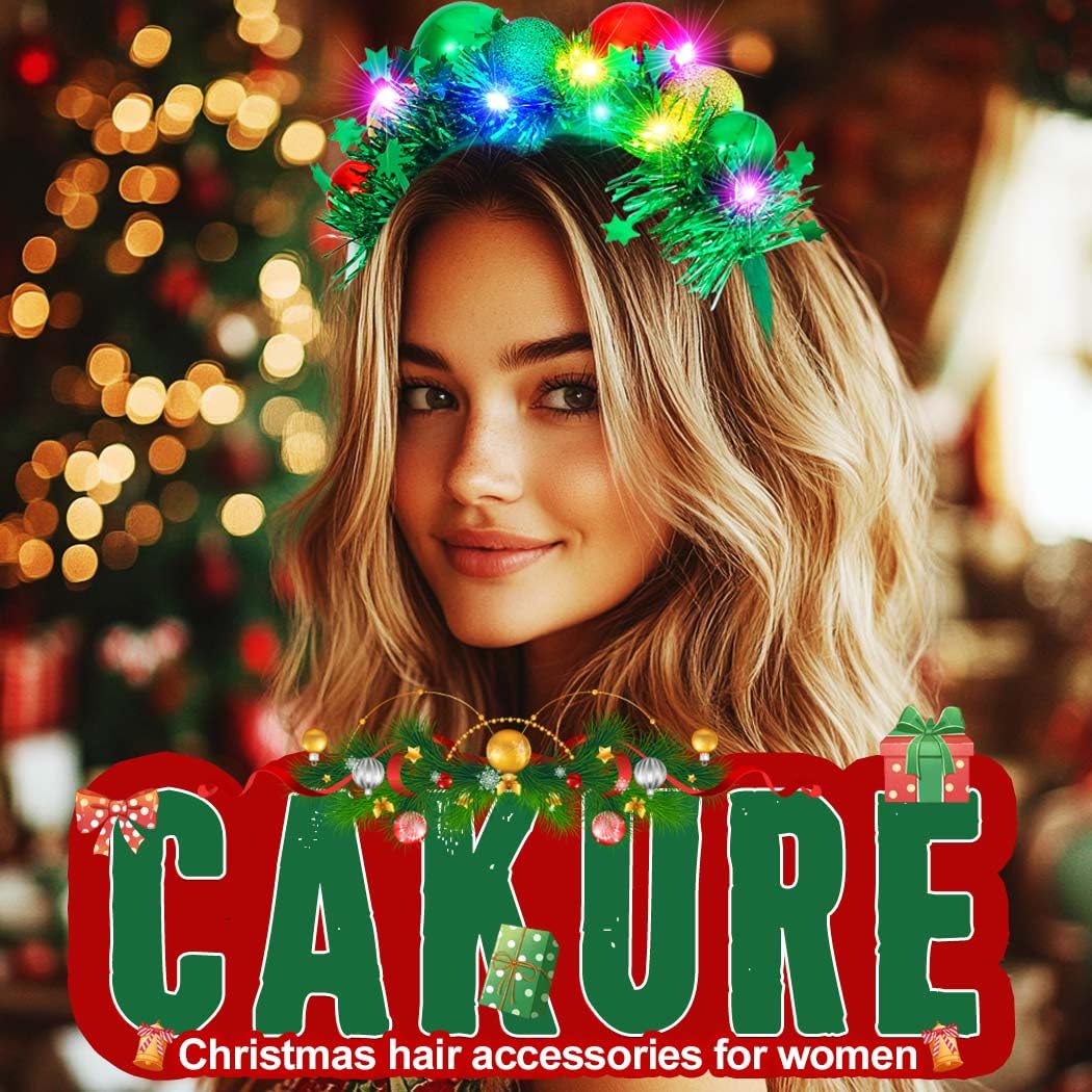 CAKURE LED headband fits teens and adults with free-size design.