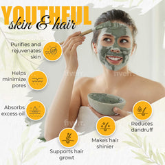 Calcium bentonite clay bath scene highlights soothing mineral soak and spa-like relaxation.