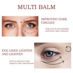 Calcium Multi Balm application on the face for hydration and subtle lift