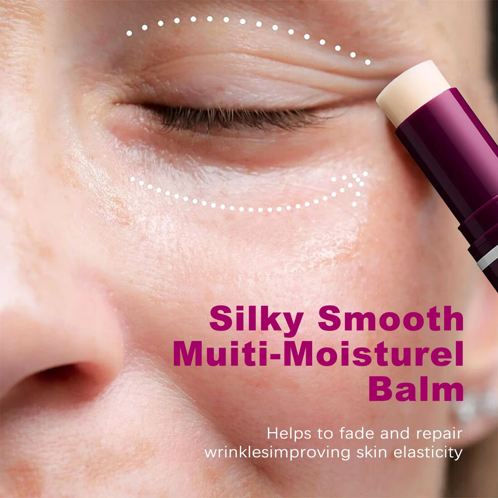 CALCIUM MULTI BALM eye-area firming closeup highlights targeted care.