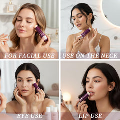 calcium multi balm face application highlights lightweight, non-greasy hydration for a smooth base