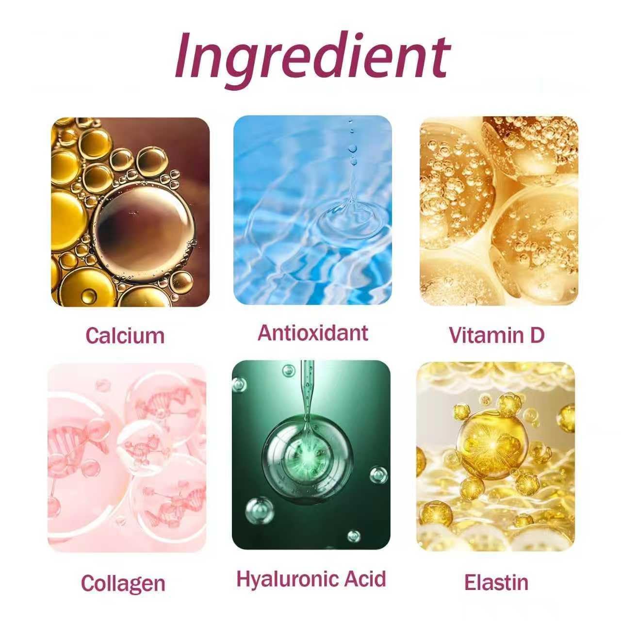 Calcium Multi Balm Stick ingredients image emphasizing calcium and collagen complex benefits.