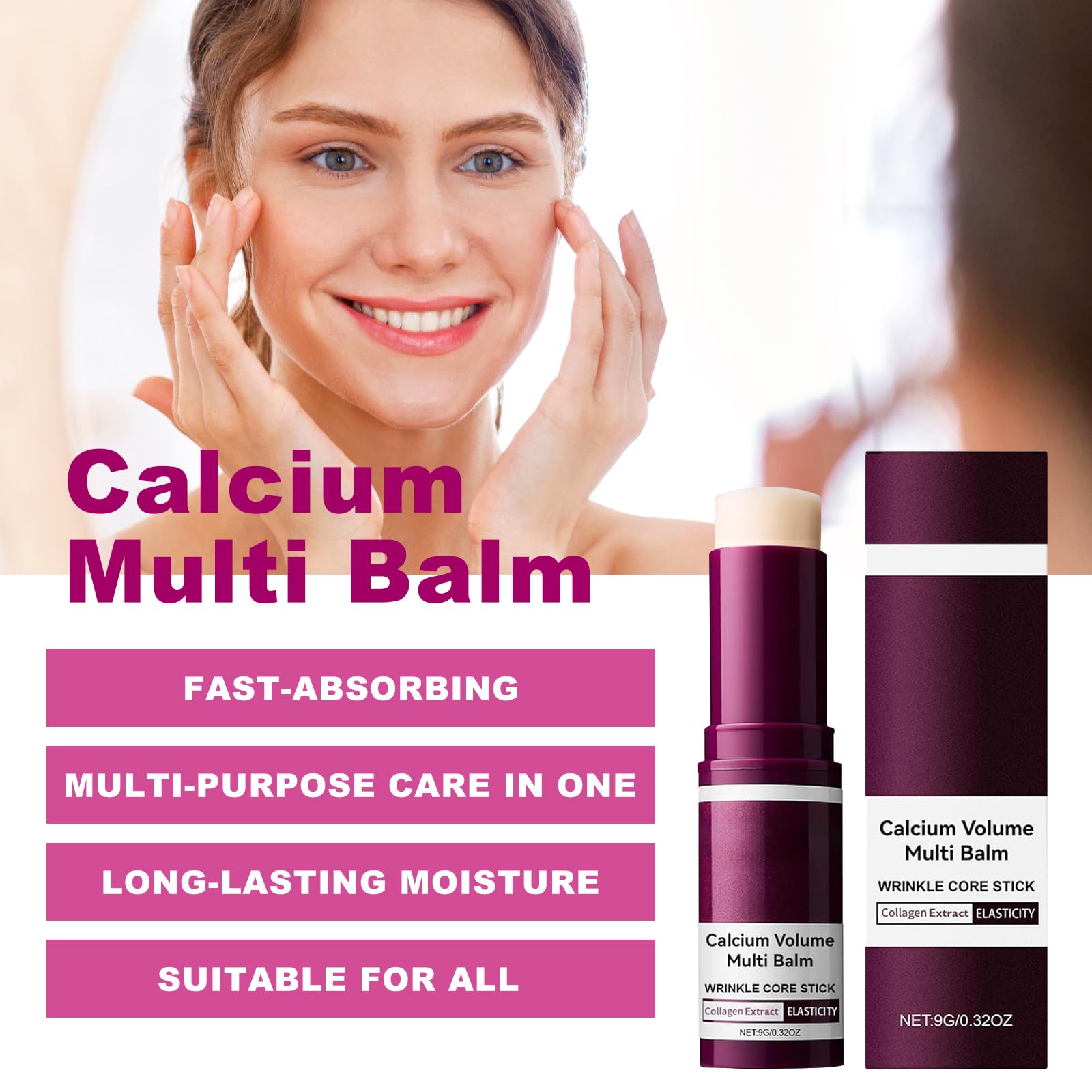 CALCIUM MULTI BALM lip-multi-use closeup for versatile on-the-go moisturizing.