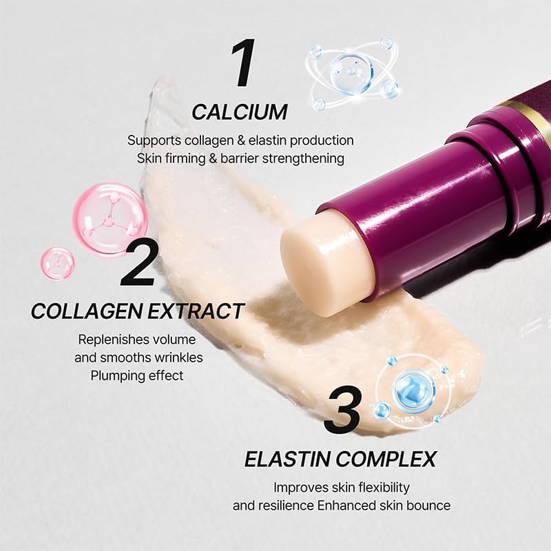 CALCIUM MULTI BALM neck-firming targets gentle contour and hydration.