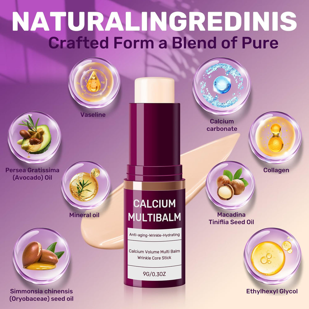 Calcium Volume Multi Balm lips usage provides nourishing touch with almond and vitamin E.