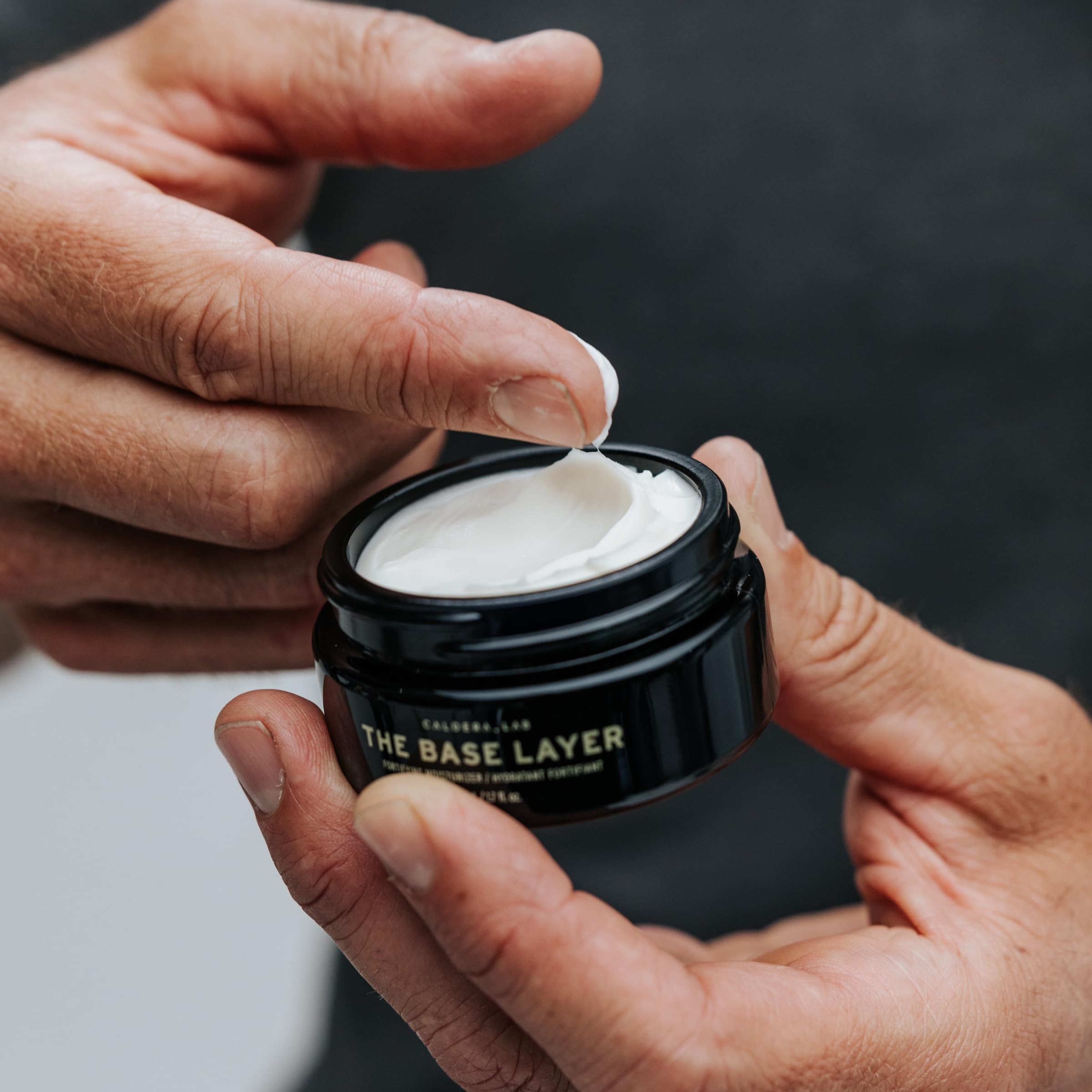 Caldera + Lab The Base Layer protection against environmental pollution on skin