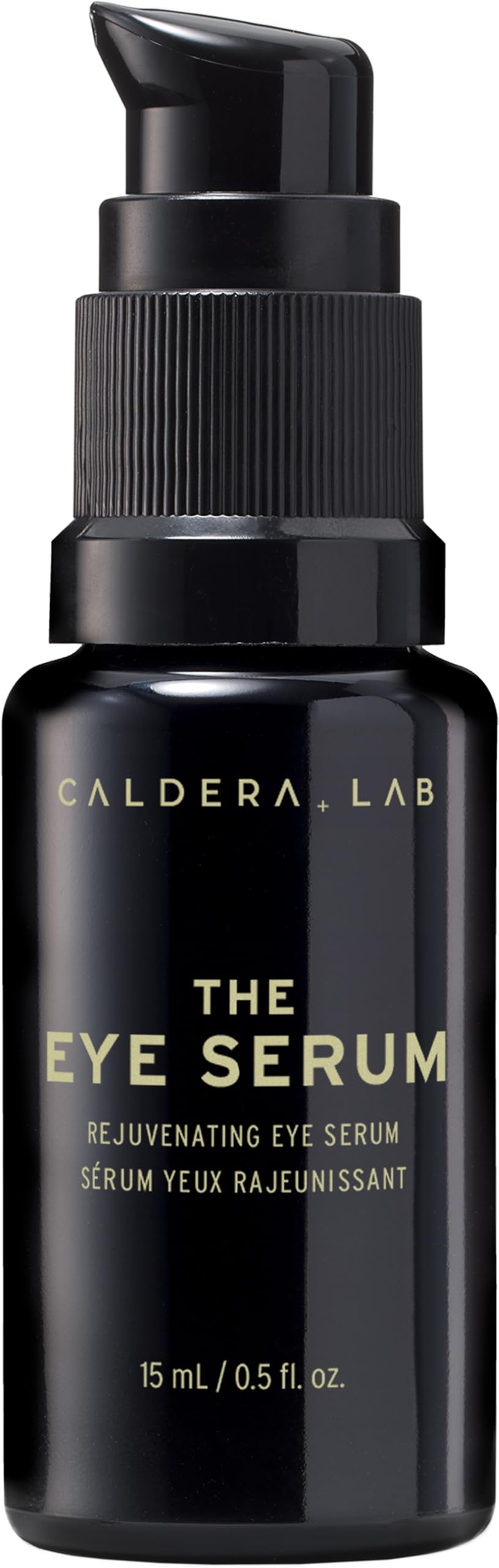 Caldera + Lab Eye Serum bottle close-up for daily eye care and rejuvenation.