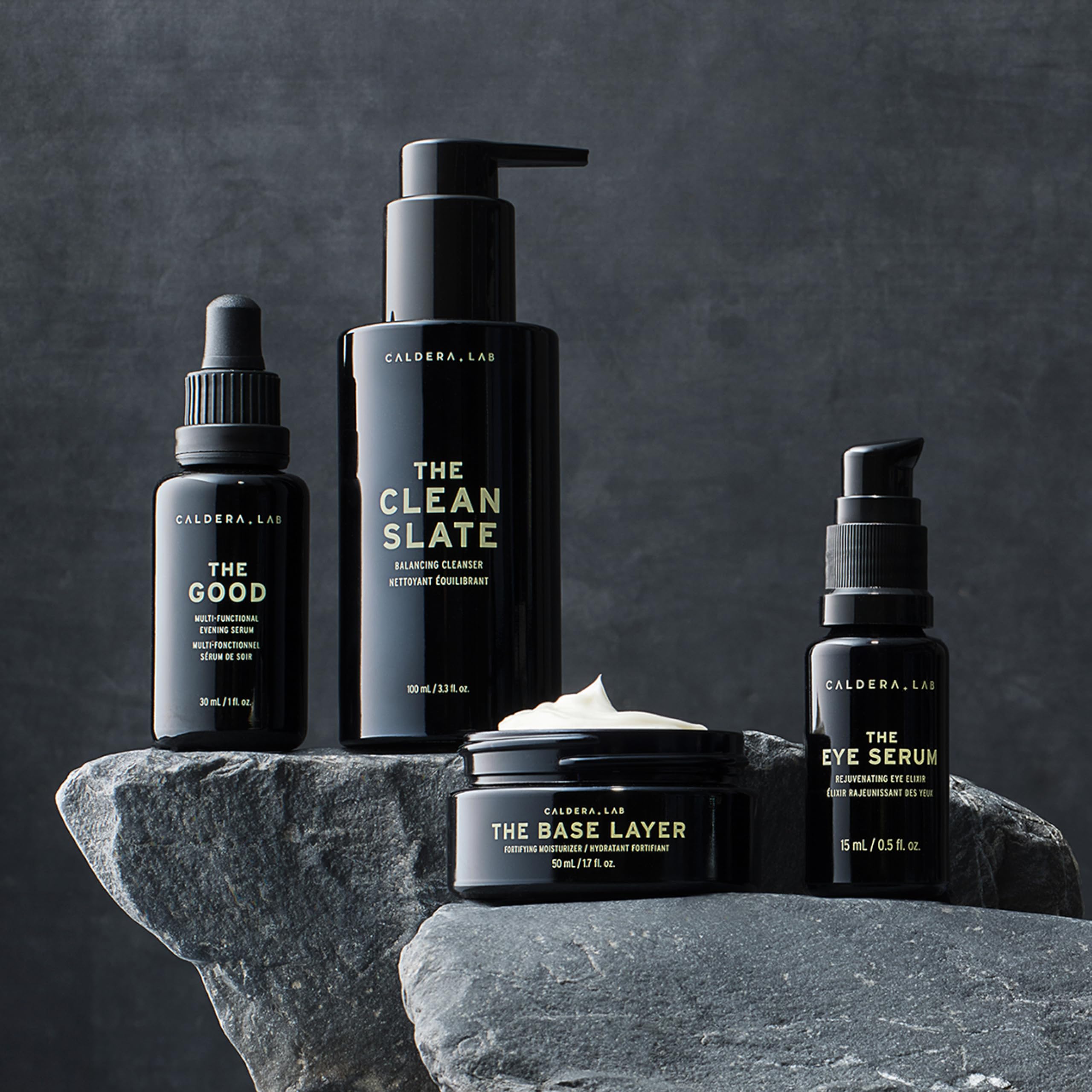 Caldera + Lab Good night serum bottle delivering overnight firming and smoothness.