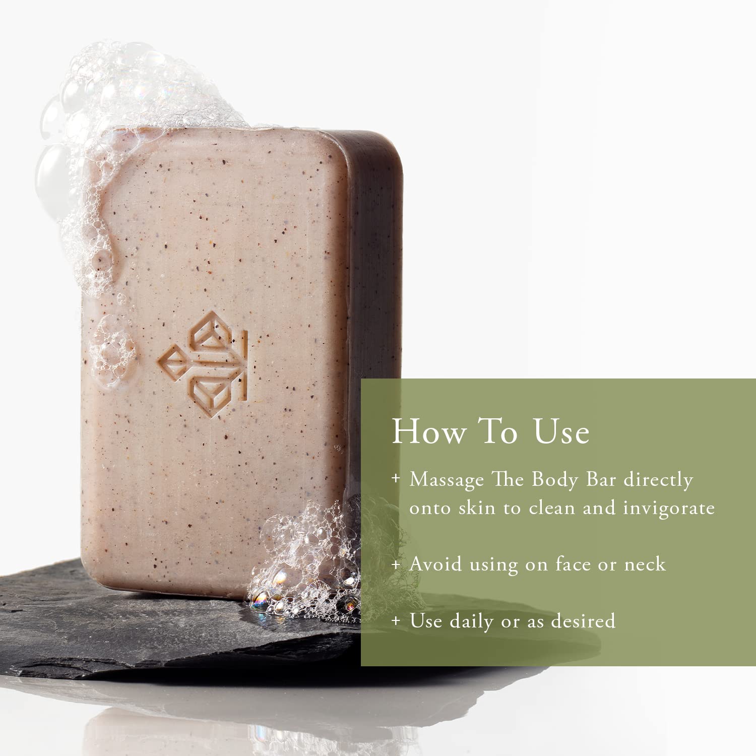 Caldera + Lab The Body Bar releases a woodsy spa aroma with sandalwood and cedar.
