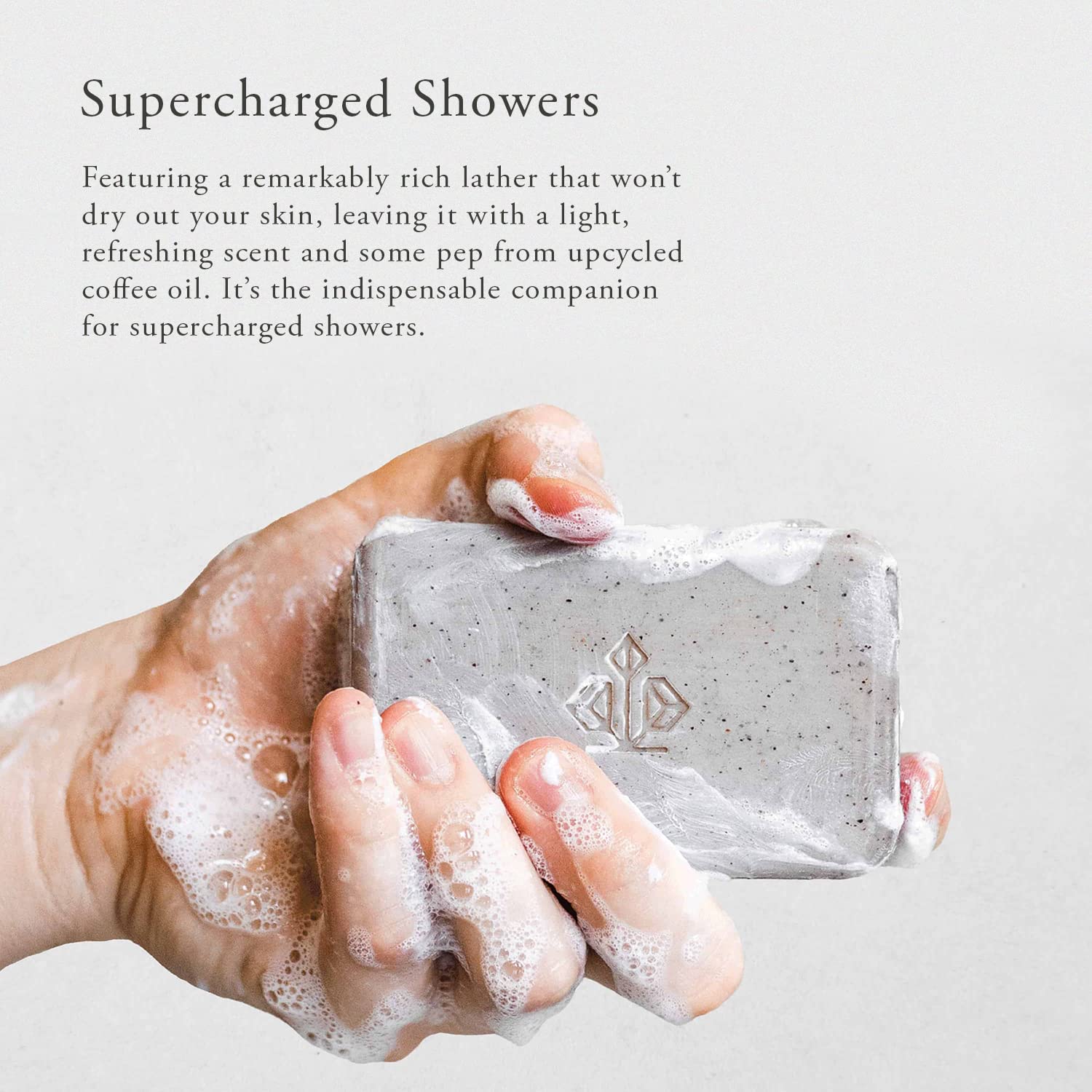 Caldera + Lab The Body Bar highlights shea butter for nourishing hydration during showers.