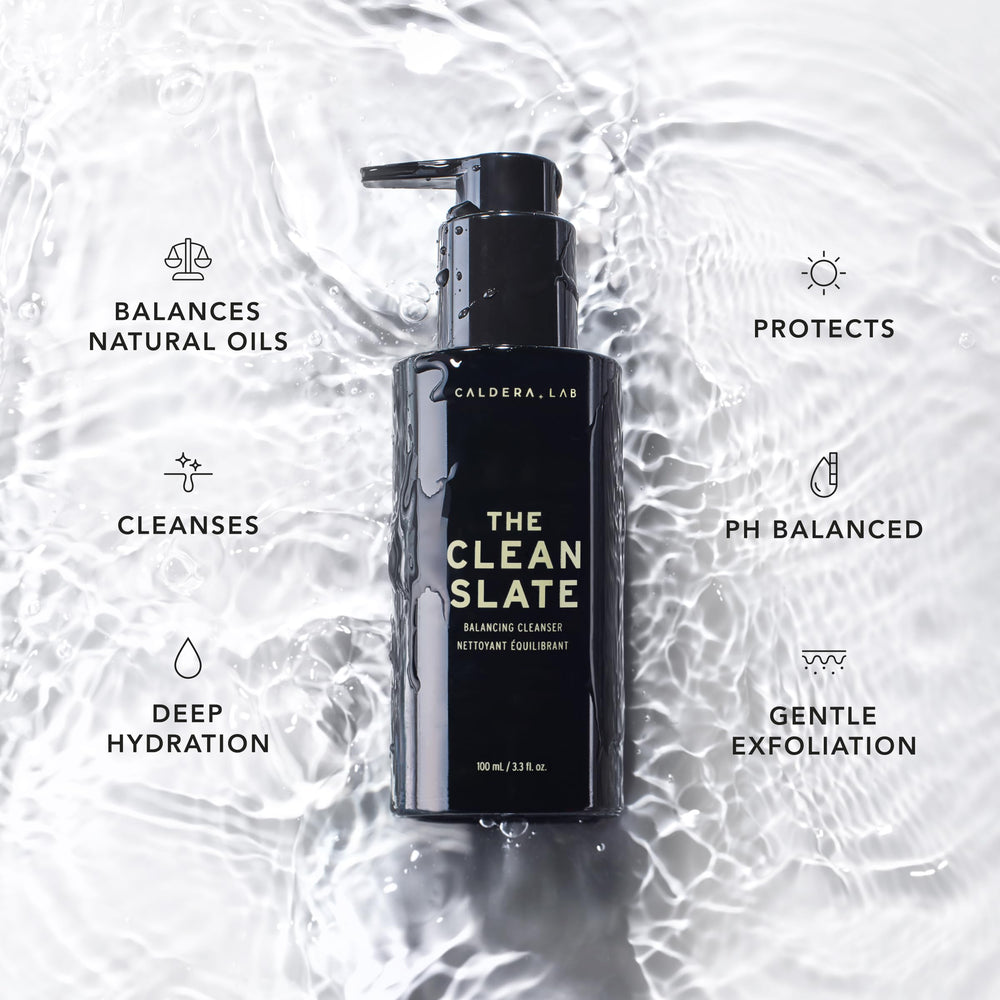Caldera + Lab The Clean Slate bottle back label notes MADE SAFE certification and vegan formula.