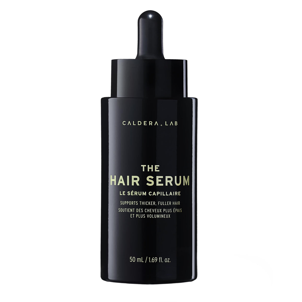 Caldera + Lab The Hair Serum bottle close-up for premium scalp nourishment daily use.