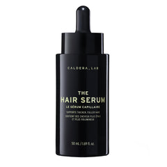 Caldera + Lab The Hair Serum bottle close-up for premium scalp nourishment daily use.