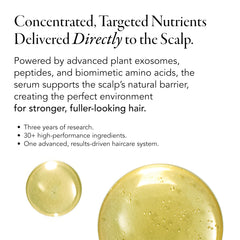 Caldera + Lab The Hair Serum texture close-up highlighting non-greasy absorption.