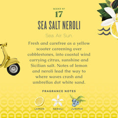 Caldrea Sea Salt Neroli bottle on sink brightens kitchen or bath spaces.