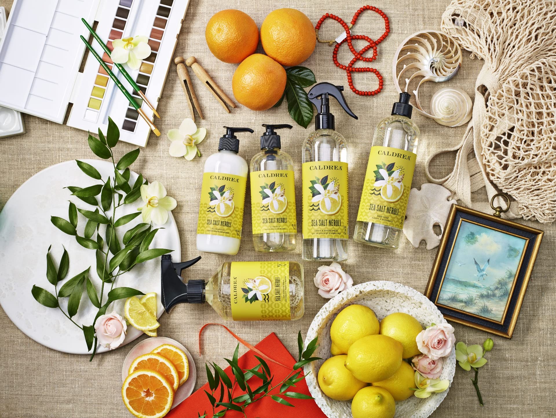 Caldrea Sea Salt Neroli scent diffuses a refreshing aroma.