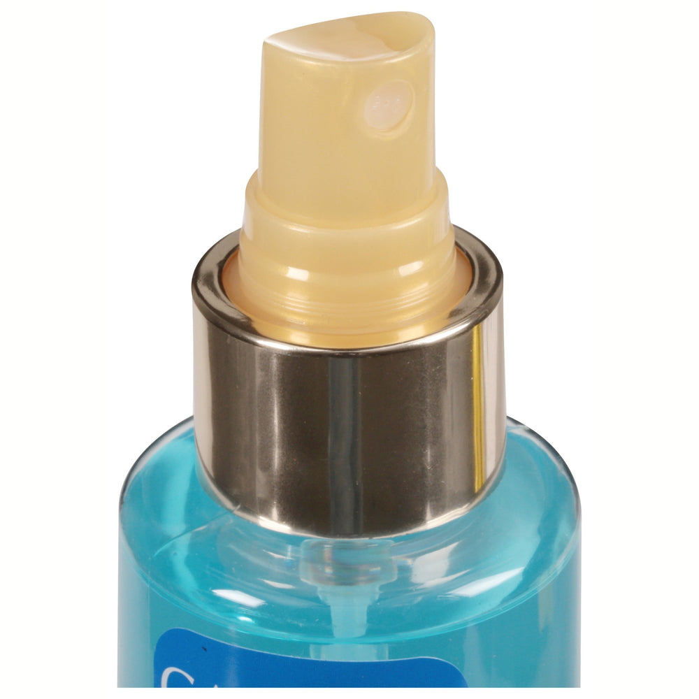 Close-up of Calgon Morning Glory label highlighting the personal fragrance.