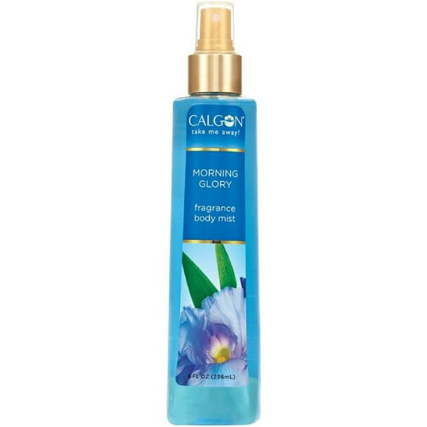 Calgon Morning Glory mist in spray action for a subtle uplifting scent.