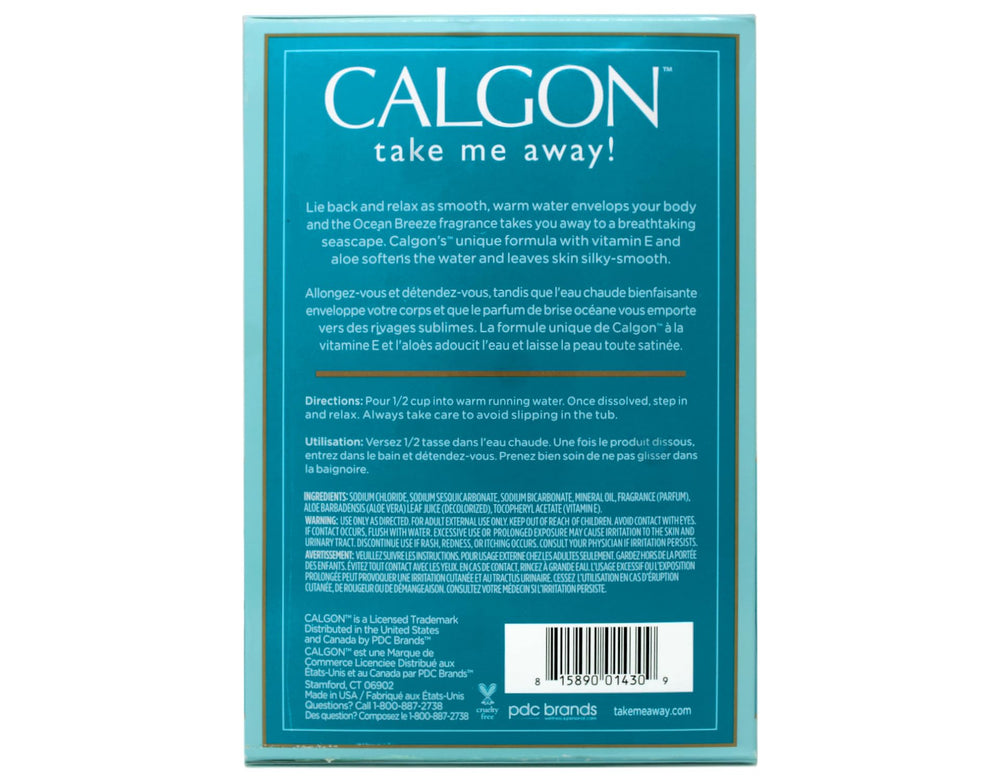 Calgon Ocean Breeze beads dissolving in warm water