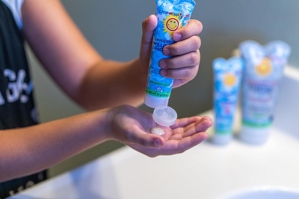 California Baby California Kids Face Wash ingredients panel notes willow bark-derived salicylic acid