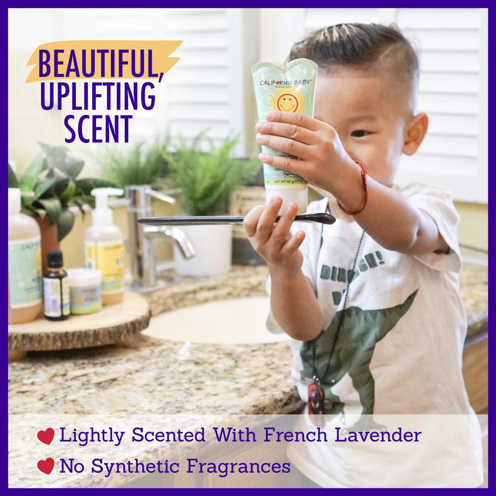 California Baby Calming Hair Gel braid-friendly texture for braiding.