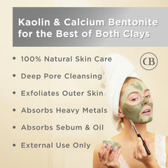 California Biology kaolin bentonite mix mask ready for pore cleansing