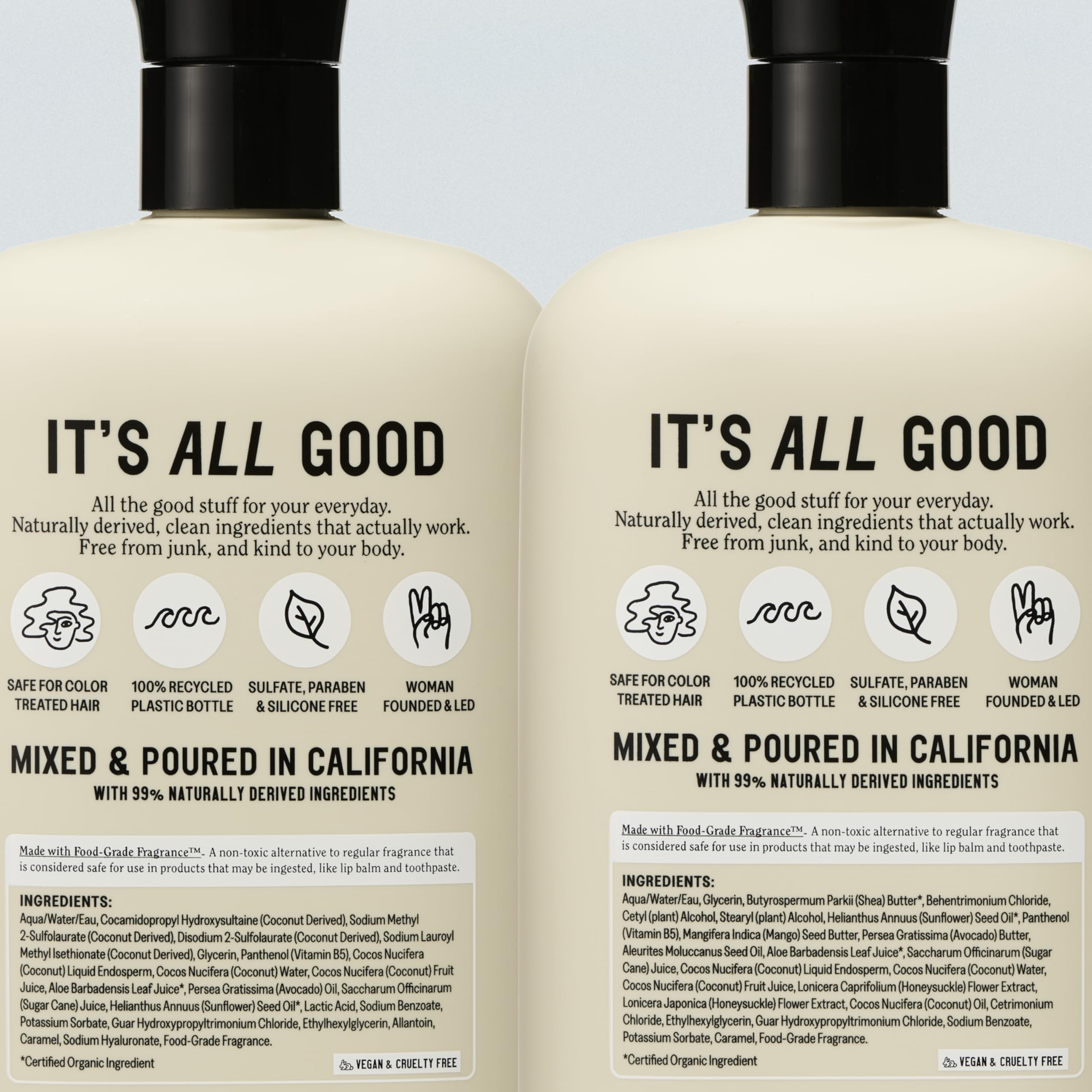 California Naturals Coconut Conditioner label highlights cruelty-free and naturally derived ingredients