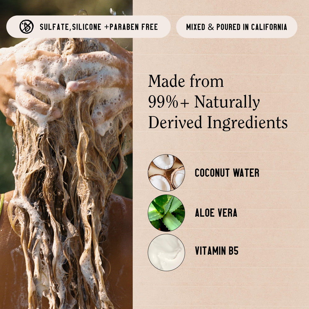 California Naturals Coconut Shampoo fragrance close-up showcases natural scent from plant ingredients.