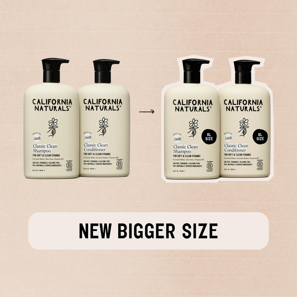California Naturals Coconut Shampoo label highlights Leaping Bunny certification and natural ingredients
