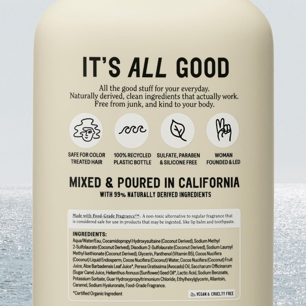 California Naturals Coconut Shampoo sulfate-free bottle demonstrates gentle cleansing for all hair types.