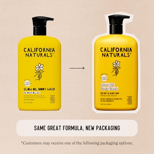 California Naturals Glow Oil, espuma suave en la ducha con aroma a mandarina.