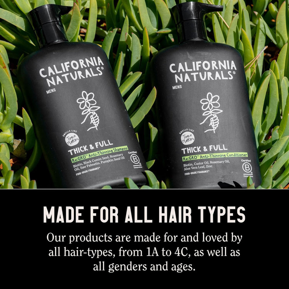 California Naturals Mens Re:GRO biotin highlight indicates root strengthening