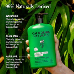 California Naturals Moisture Conditioner bottle demonstrates nourishing conditioning for damaged hair.