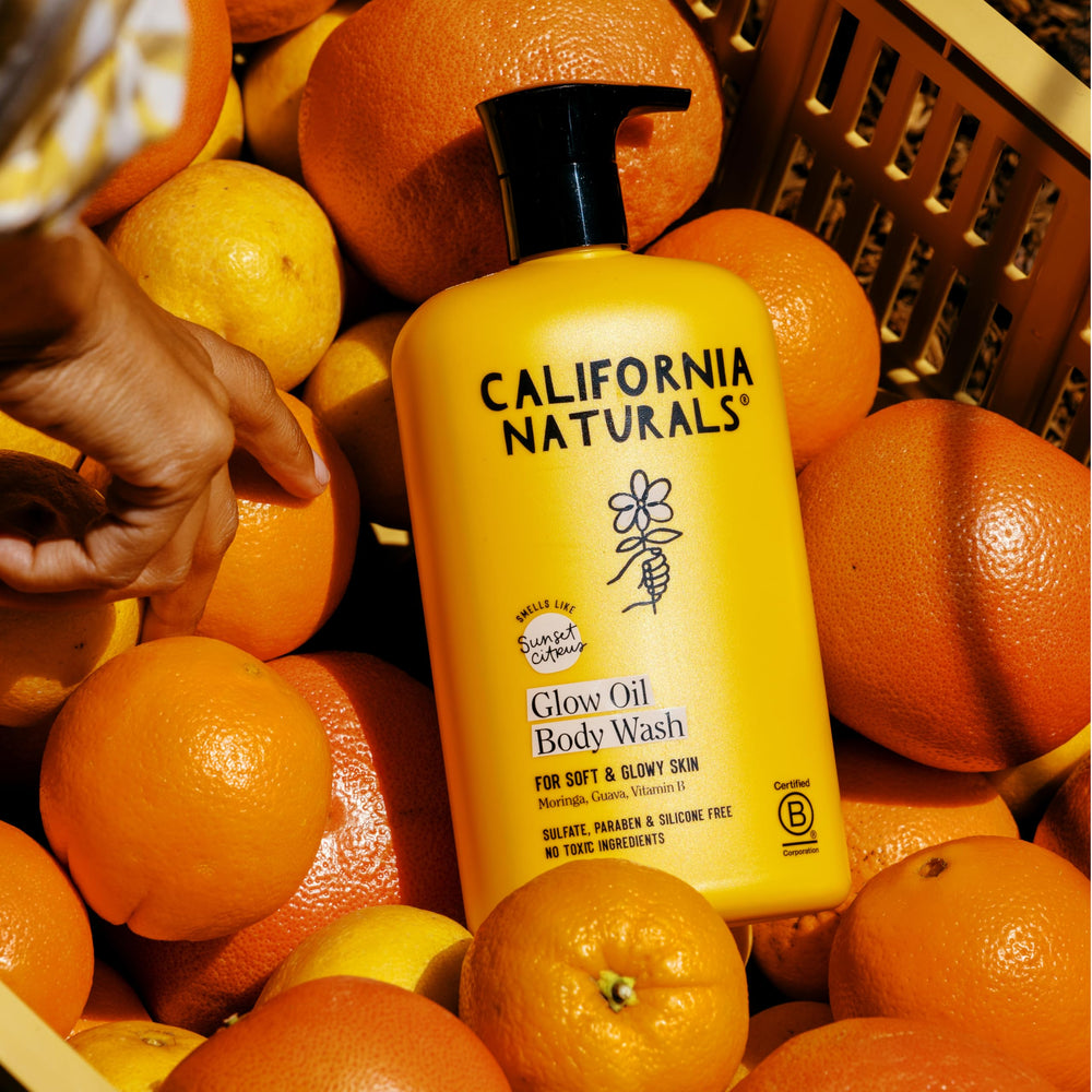 Piel hidratada y radiante tras cada uso con California Naturals Glow Oil.