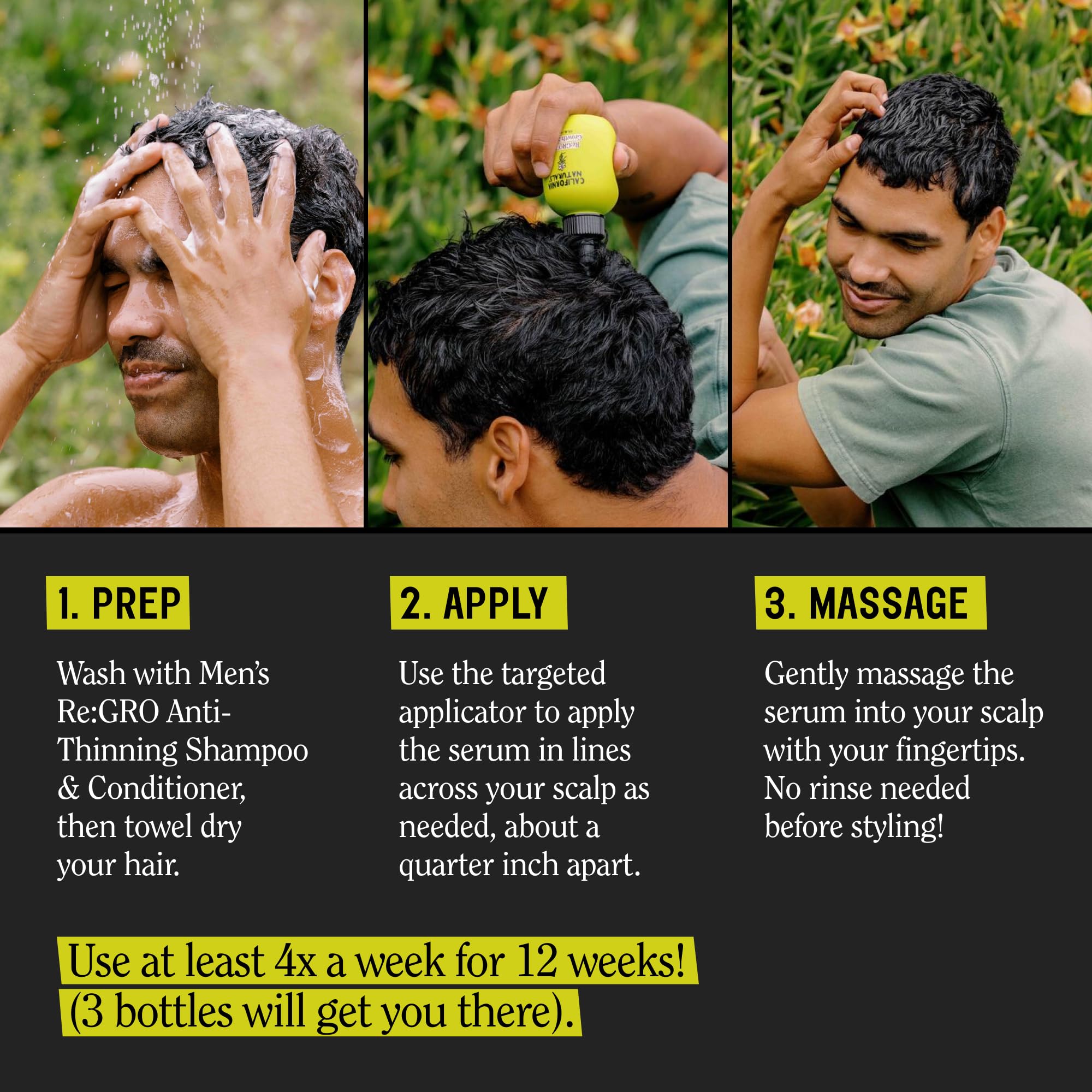 California Naturals Re:GRO drop-application shows easy, non-sticky use for convenient scalp care