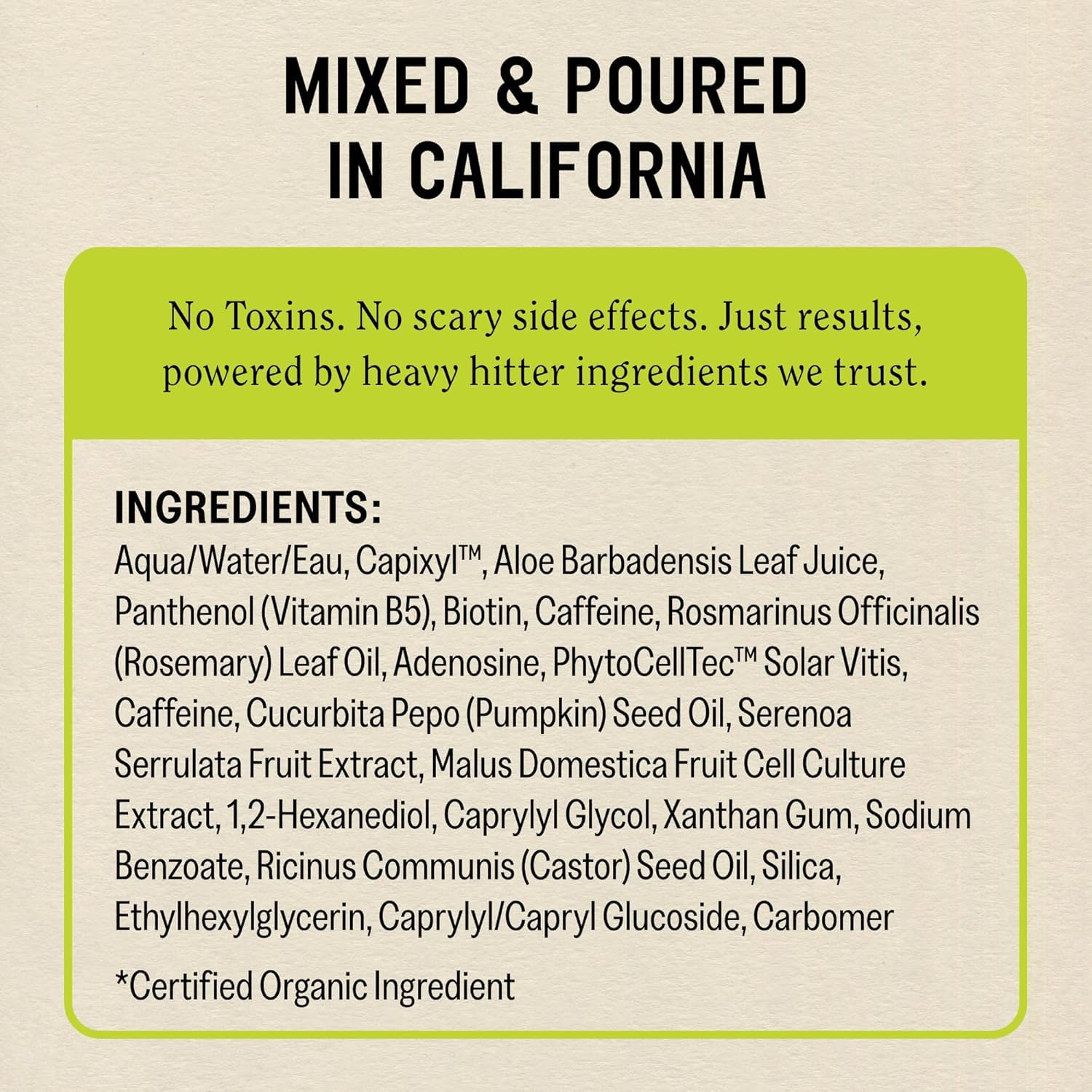 California Naturals Re:GRO rosemary oil visual indicates natural scent and soothing scalp care potential