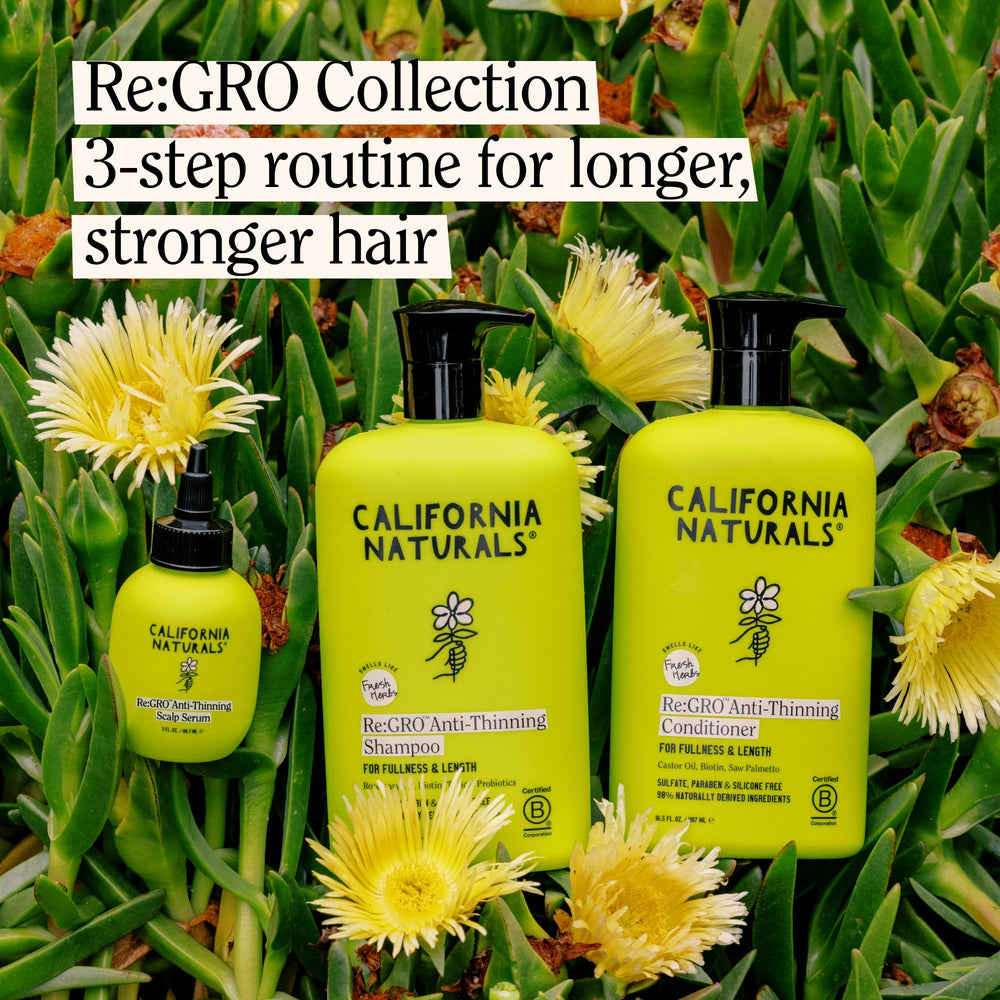 Vegan cruelty-free symbol shown with Re:GRO bottle for ethical choice