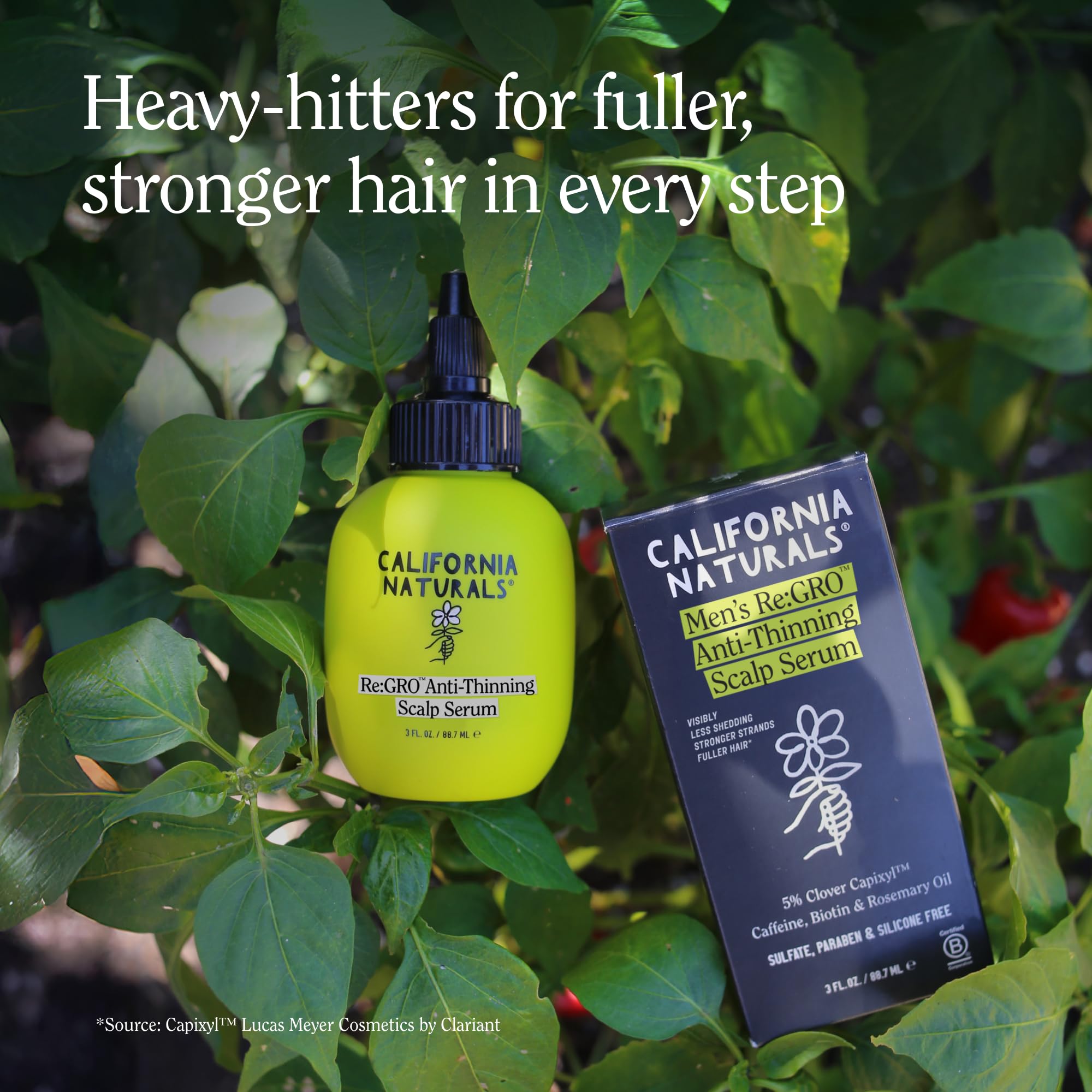 California Naturals Re:GRO bottle-label highlight vegan and cruelty-free certification for ethical care